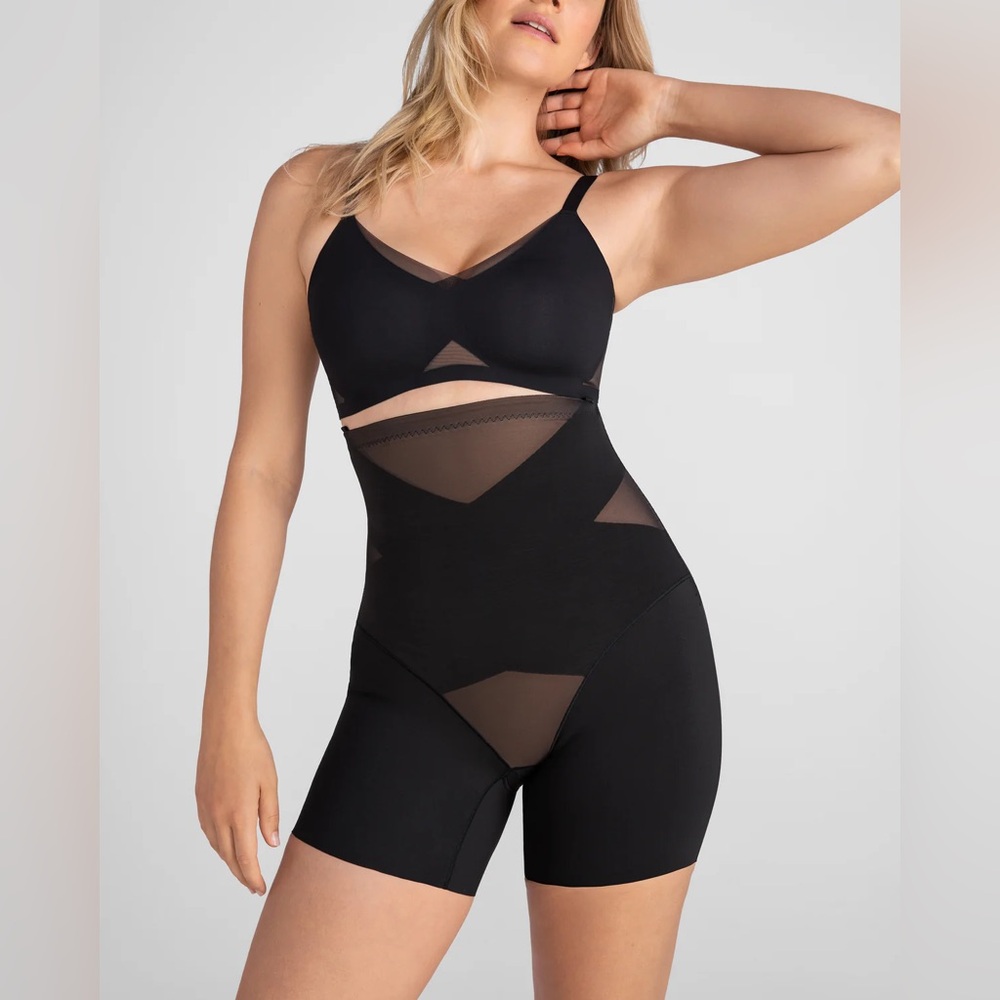 NWOT Honeylove SuperPower Girl-Short in Runway Black and Tan Size 2X Shape Wear